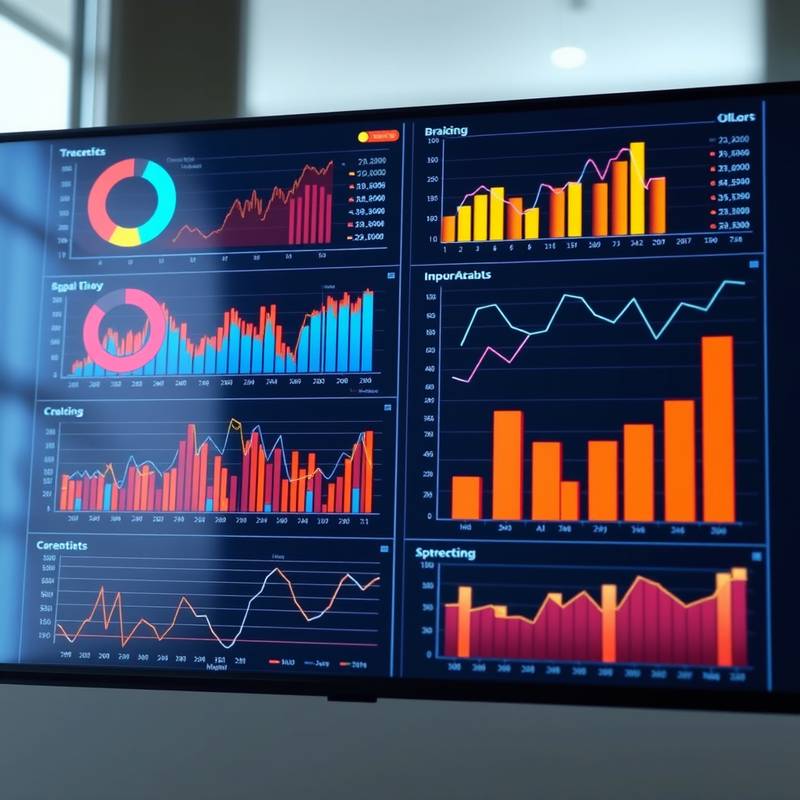 Charts and graphs representing investment data