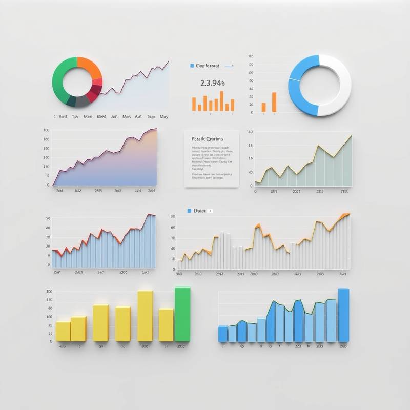 Charts and graphs representing investment data