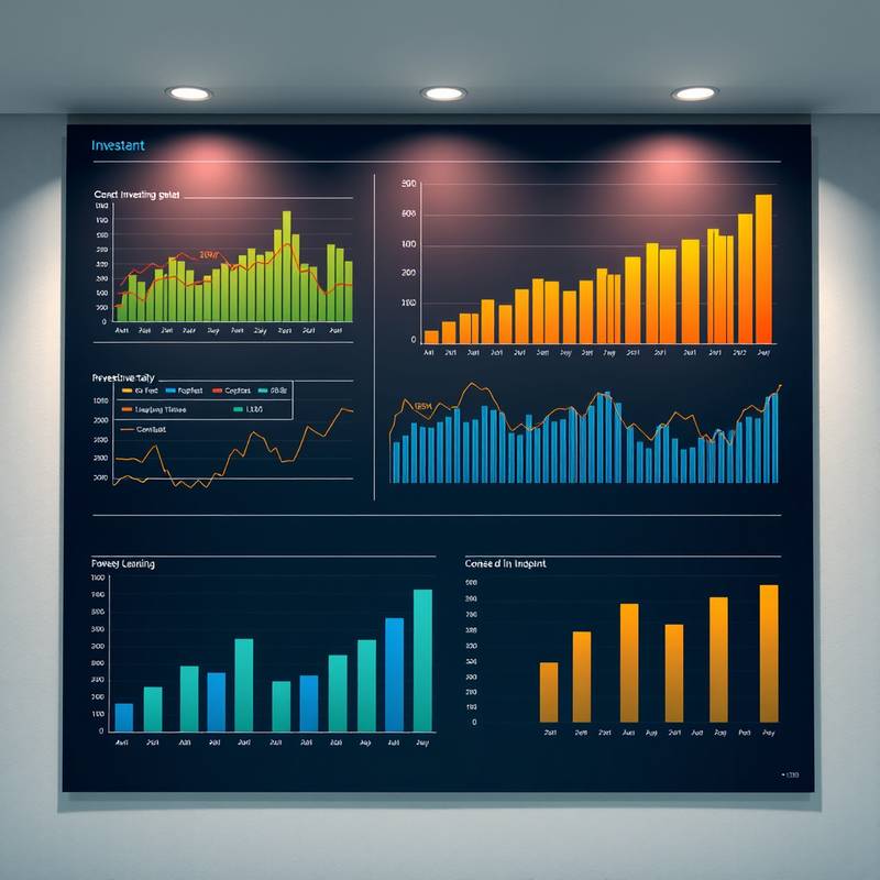 Charts and graphs representing investment data