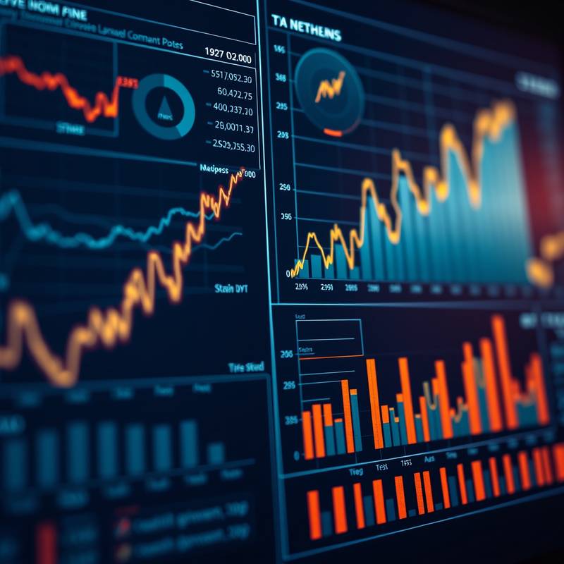 Charts and graphs representing investment data
