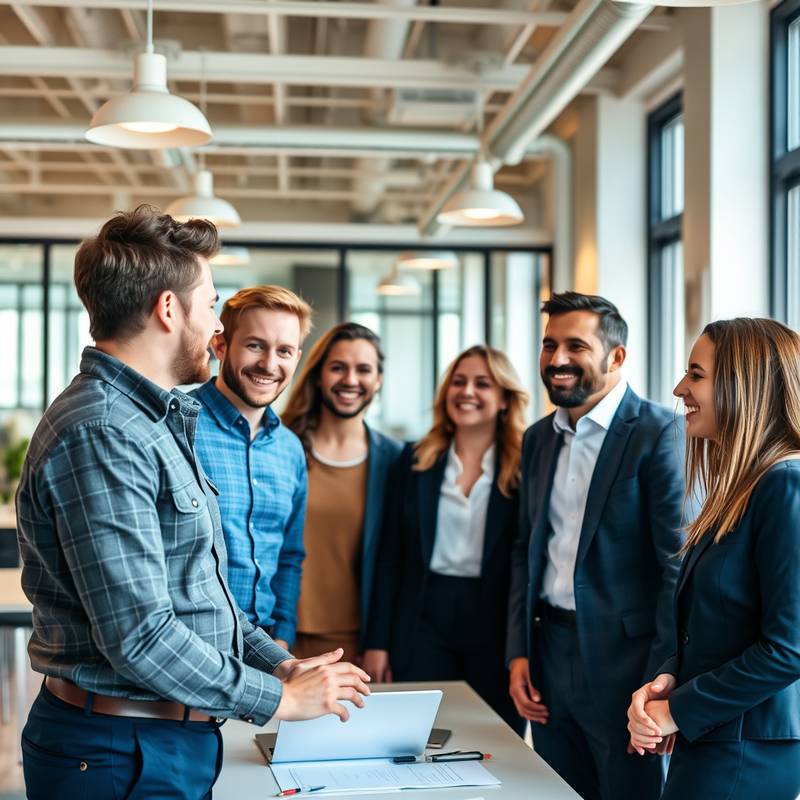 Diverse group of investors collaborating