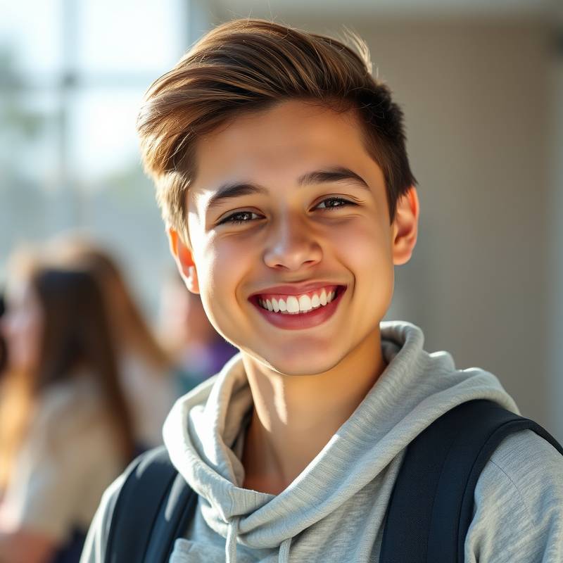 Smiling student